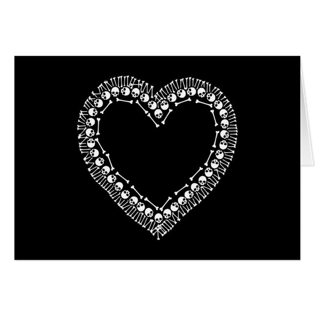 Hübsches Schädel-Herz (Vorderseite (Horizontal))