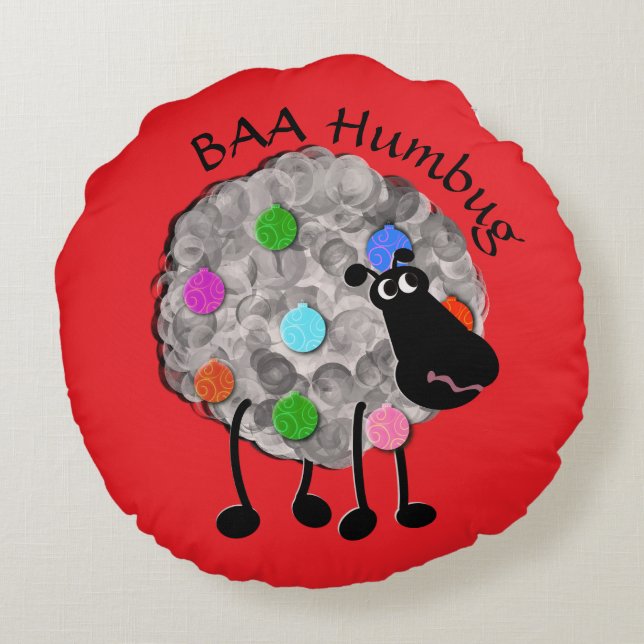 Hübsches Schaf, zweiseitiges Kissen (Rückseite)