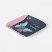 Hübsches Schimming Schmetterlingpapier Platte Blau Pappteller (Gewinkelt)