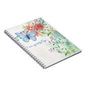 Hübsches Schmetterlings-Dankbarkeits-Notizbuch Notizblock (Rechte Seite)