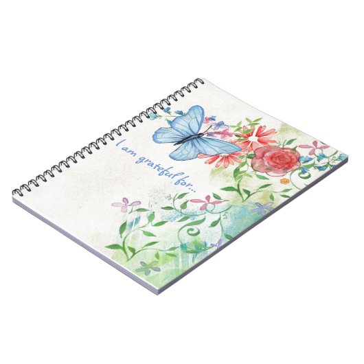 Hübsches Schmetterlings-Dankbarkeits-Notizbuch Notizblock (Linke Seite)