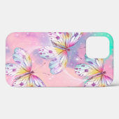 Hübsches Schmetterlingsdesign mit gemischten Paste Case-Mate iPhone Hülle (Rückseite (Horizontal))