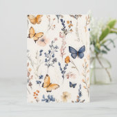 Hübsches Schmetterlingsfeld Einladung (Stehend Vorderseite)