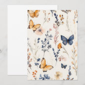 Hübsches Schmetterlingsfeld Einladung (Vorne/Hinten)