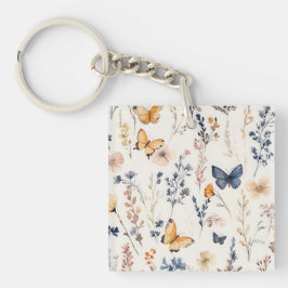 Hübsches Schmetterlingsfeld Schlüsselanhänger