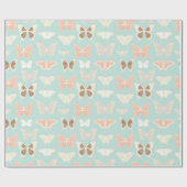 Hübsches Schmetterlingsmuster Geschenkpapier (Flach)
