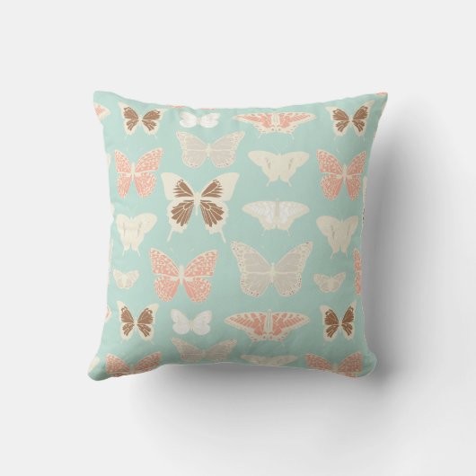 Hübsches Schmetterlingsmuster Kissen (Rückseite)