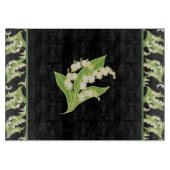 Hübsches Schneidebrett: Lilien des Tals, schwarz Schneidebrett (Vorderseite)