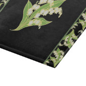 Hübsches Schneidebrett: Lilien des Tals, schwarz Schneidebrett (Ecke)