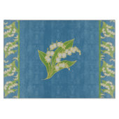 Hübsches Schneidebrett: Lilies of the Valley, Blue Schneidebrett (Vorderseite)