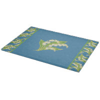 Hübsches Schneidebrett: Lilies of the Valley, Blue