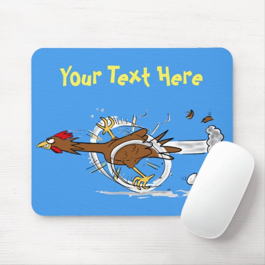 Hübsches, schnelles Huhn mit Cartoon-Mauspad Mousepad (Mit Mouse)