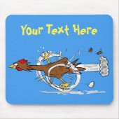 Hübsches, schnelles Huhn mit Cartoon-Mauspad Mousepad (Vorne)