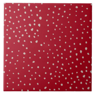 Hübsches Schwarz-Polka-Punktmuster Fliese