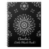 Hübsches Schwarz-Weiß-Dot-Art-Muster Notizblock (Vorderseite)