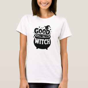Hübsches Schwarz-Weiß-Halloween T-Shirt