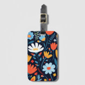 Hübsches schwarzes Muster Gepäckanhänger (Vorderseite Vertikal)