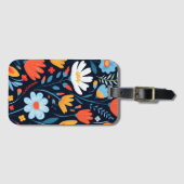 Hübsches schwarzes Muster Gepäckanhänger (Vorderseite (Horizontal))