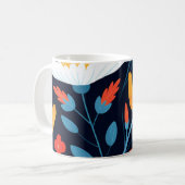 Hübsches schwarzes Muster Kaffeetasse (Vorderseite Links)