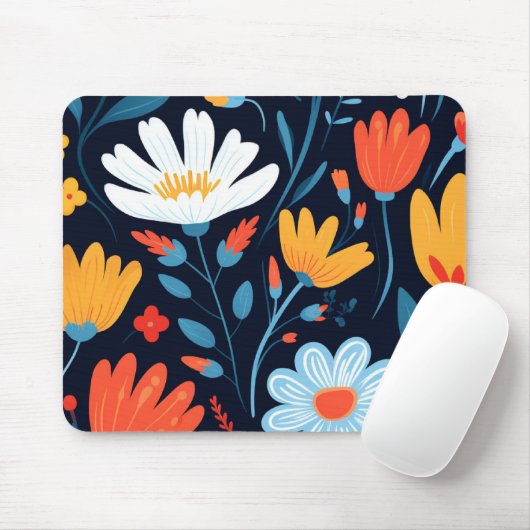 Hübsches schwarzes Muster Mousepad (Mit Mouse)