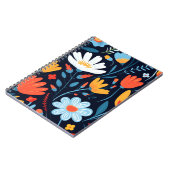 Hübsches schwarzes Muster Notizblock (Linke Seite)