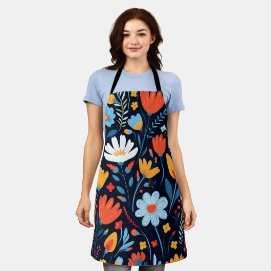 Hübsches schwarzes Muster Schürze (Getragen)