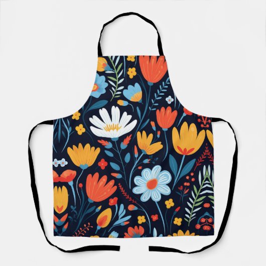 Hübsches schwarzes Muster Schürze (Vorderseite)