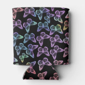 Hübsches Schwarzes Schmetterlingsmuster Dosenkühler (Rückseite)