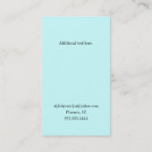 Hübsches Schwarzes, Weiß und Visitenkarte (Rückseite)