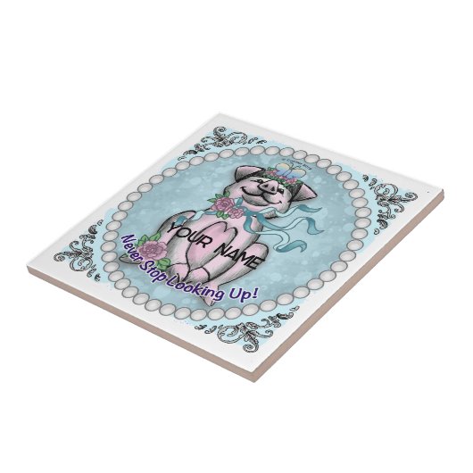 Hübsches Schweine Fliese (Seite)