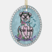 Hübsches Schweine Keramik Ornament (Rechts)