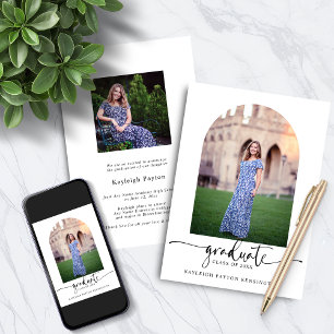 Hübsches Script Abschluss Arch Foto Einladung