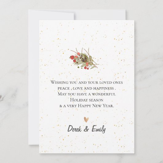 Hübsches Script Foto Happy Holiday (Rückseite)