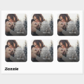 Hübsches Script Foto Happy Holiday Quadratischer Aufkleber (Blatt)