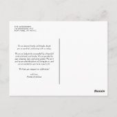 Hübsches Script Hochzeit Foto Vielen Dank Postcard Postkarte (Rückseite)