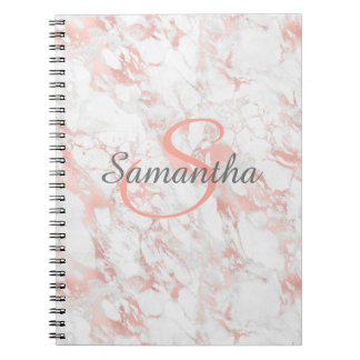 Hübsches Script in Blush Marble Notizblock