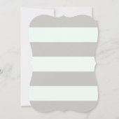 Hübsches Script Minze Green Stripes Brautparty Einladung (Rückseite)