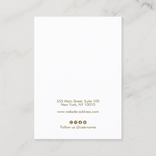 Hübsches Script mit hellblauen Sternen bei Anzeige Visitenkarte (Rückseite)