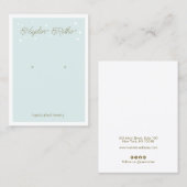 Hübsches Script mit hellblauen Sternen bei Anzeige Visitenkarte (Vorne/Hinten)