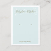 Hübsches Script mit hellblauen Sternen bei Anzeige Visitenkarte (Vorderseite)