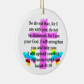 HÜBSCHES SCRIPTURE ISAIAH 41:10-DESIGN KERAMIK ORNAMENT (Rechts)