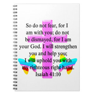 HÜBSCHES SCRIPTURE ISAIAH 41:10-DESIGN NOTIZBLOCK