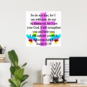 HÜBSCHES SCRIPTURE ISAIAH 41:10-DESIGN POSTER (Heimbüro)