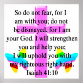 HÜBSCHES SCRIPTURE ISAIAH 41:10-DESIGN POSTER (Vorne)