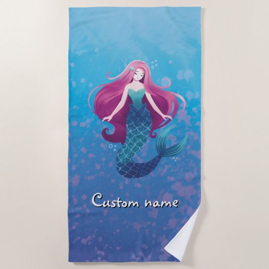 Hübsches Sea Mermaid Personal Beach Handtuch (Vorderseite)