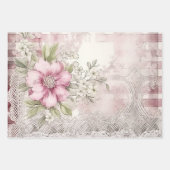 Hübsches Shabby Chic Weihnachten Florentan Tartan Geschenkpapier Set (Vorderseite)