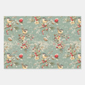 Hübsches Shabby Chic Weihnachten Geschenkpapier Set (Vorderseite 2)