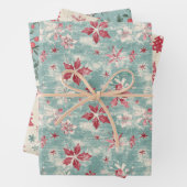 Hübsches Shabby Chic Weihnachten Geschenkpapier Set (Beispiel)