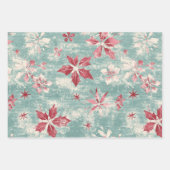 Hübsches Shabby Chic Weihnachten Geschenkpapier Set (Vorderseite)