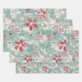 Hübsches Shabby Chic Weihnachten Geschenkpapier Set